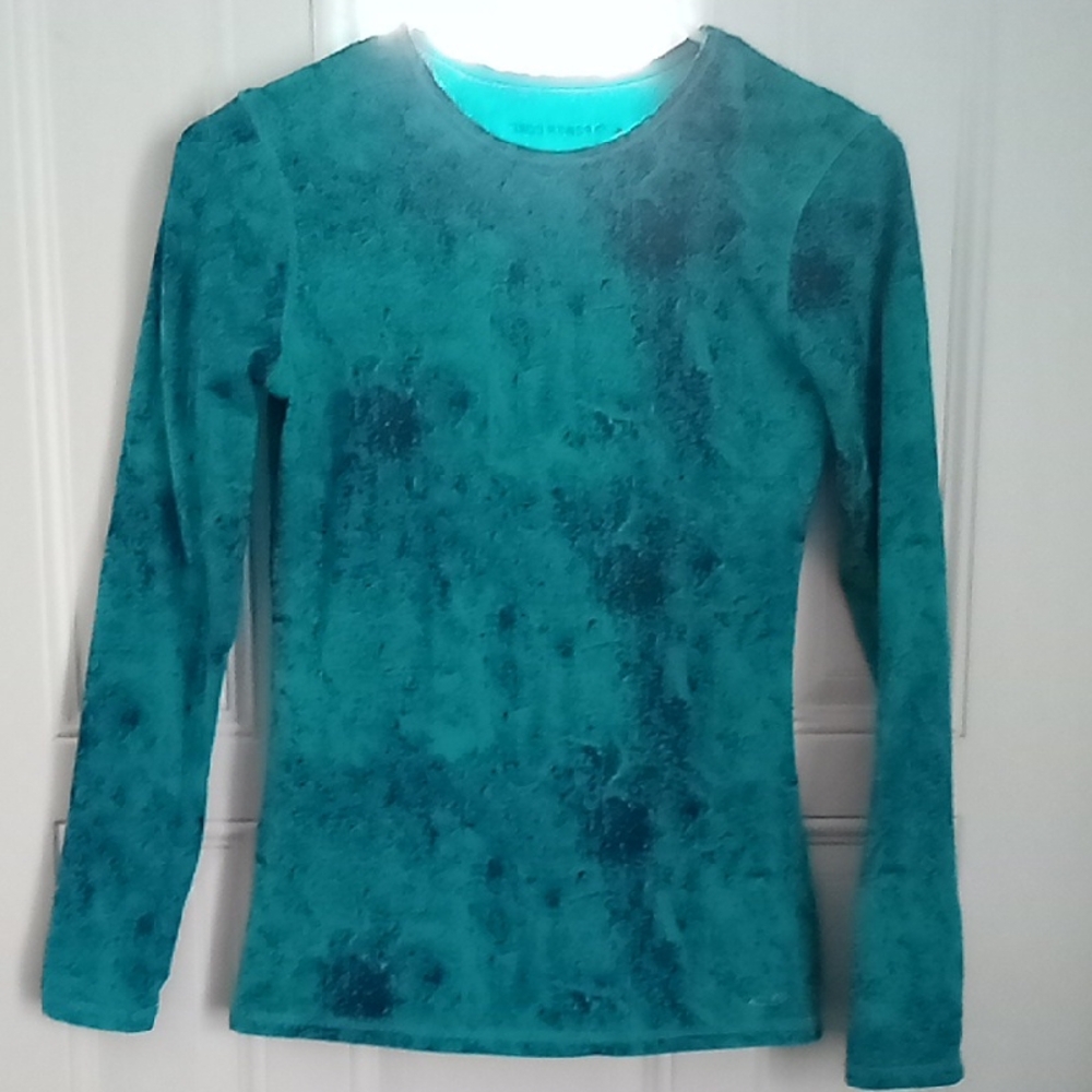 Elegant Teal Long Sleeve Women's Top